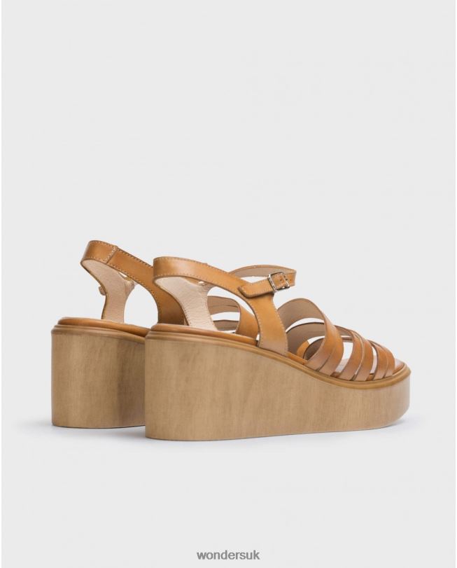 Footwear VZ2PD316 Women Wonders Conac Brown Block Sandal