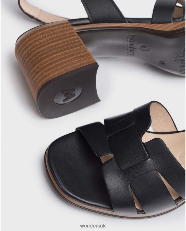 Footwear VZ2PD327 Women Wonders Negro Black Dop Sandal