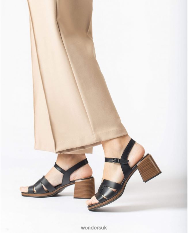 Footwear VZ2PD327 Women Wonders Negro Black Dop Sandal