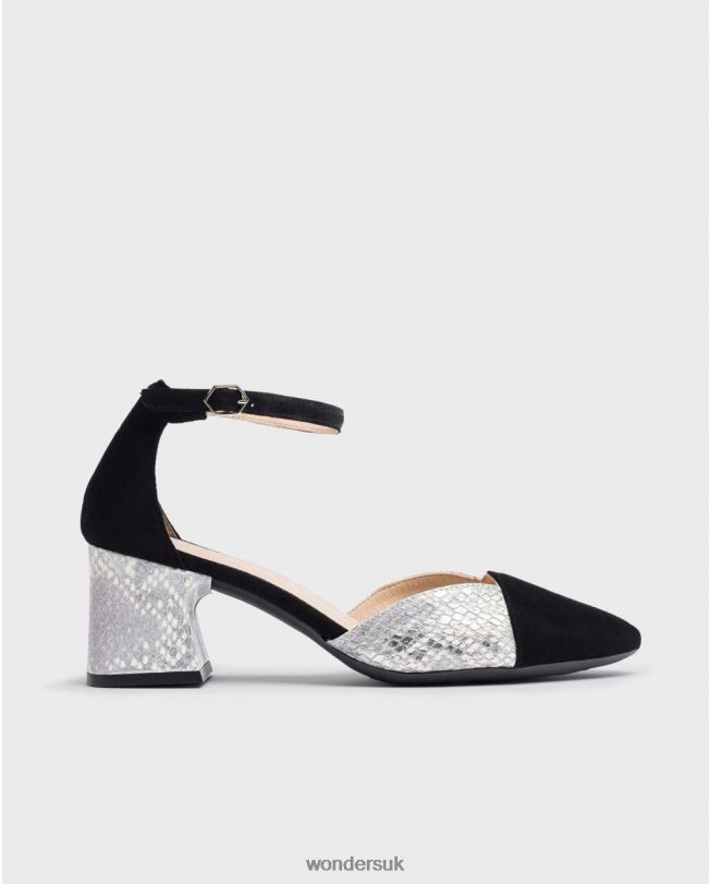 Footwear VZ2PD331 Women Wonders Negro/Plat Bicolor Record Shoes