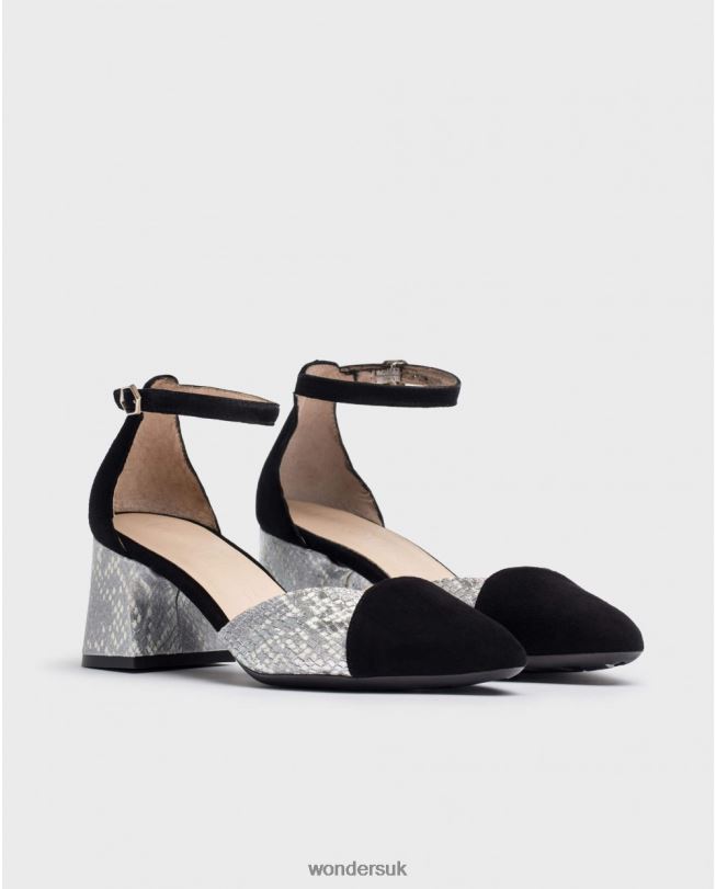 Footwear VZ2PD331 Women Wonders Negro/Plat Bicolor Record Shoes