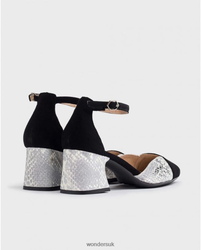 Footwear VZ2PD331 Women Wonders Negro/Plat Bicolor Record Shoes