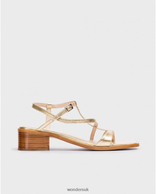 Footwear VZ2PD339 Women Wonders Gold Metallic Aurora Sandal