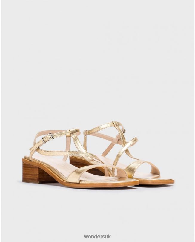 Footwear VZ2PD339 Women Wonders Gold Metallic Aurora Sandal