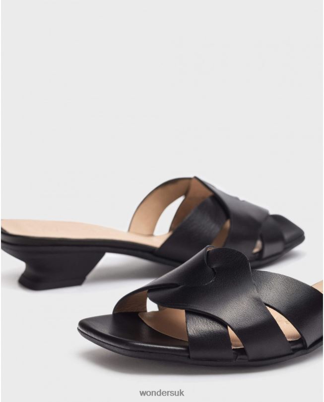 Footwear VZ2PD33 Women Wonders Negro Black Mica Mule