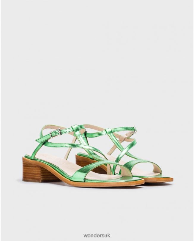 Footwear VZ2PD340 Women Wonders Titan Green Mellic Aurora Sandal