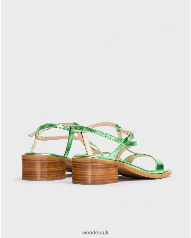 Footwear VZ2PD340 Women Wonders Titan Green Mellic Aurora Sandal