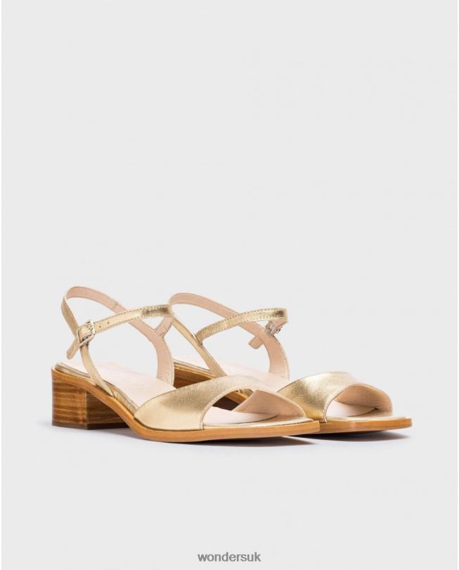 Footwear VZ2PD342 Women Wonders Gold Metallic Lumina Sandal