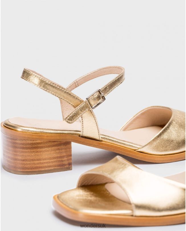 Footwear VZ2PD342 Women Wonders Gold Metallic Lumina Sandal