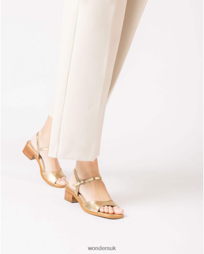 Footwear VZ2PD342 Women Wonders Gold Metallic Lumina Sandal