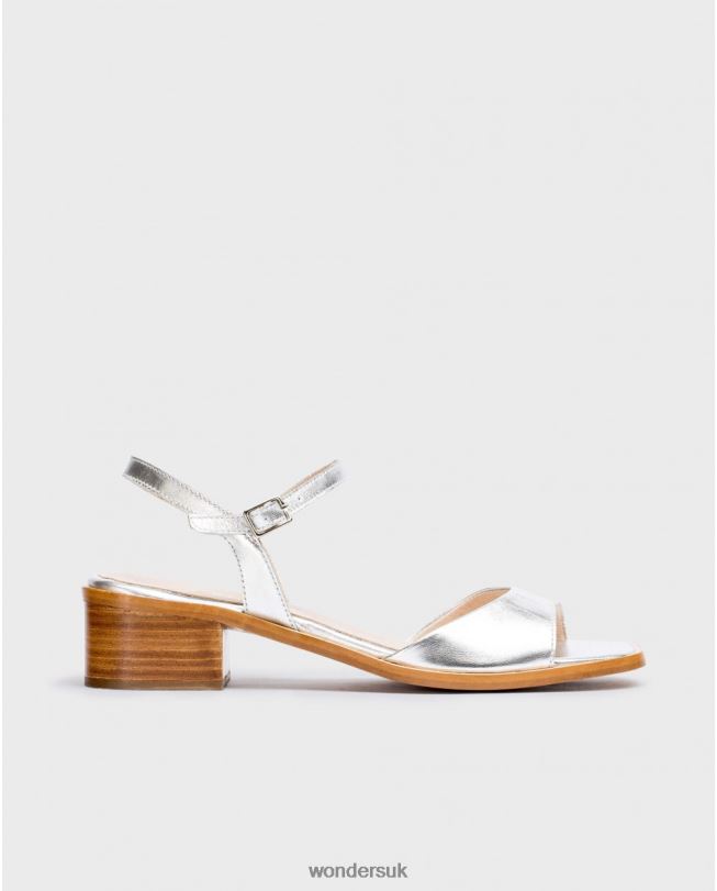 Footwear VZ2PD343 Women Wonders Plata Silver Metallic Lumina Sandal