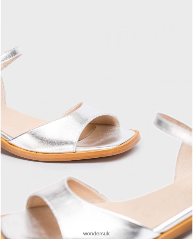 Footwear VZ2PD343 Women Wonders Plata Silver Metallic Lumina Sandal