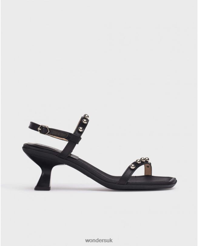Footwear VZ2PD346 Women Wonders Negro Black Geno Sandal