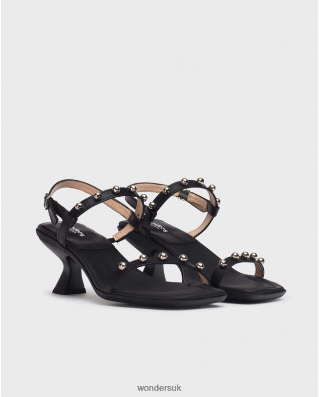 Footwear VZ2PD346 Women Wonders Negro Black Geno Sandal