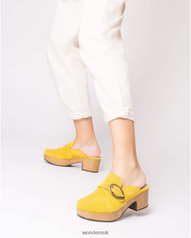 Footwear VZ2PD35 Women Wonders Lima Yellow Slow Clog