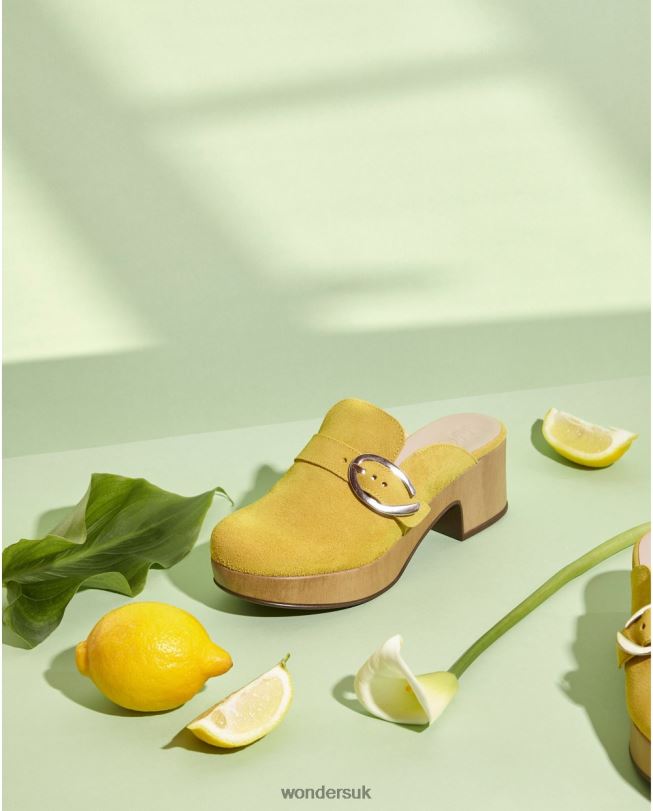 Footwear VZ2PD35 Women Wonders Lima Yellow Slow Clog