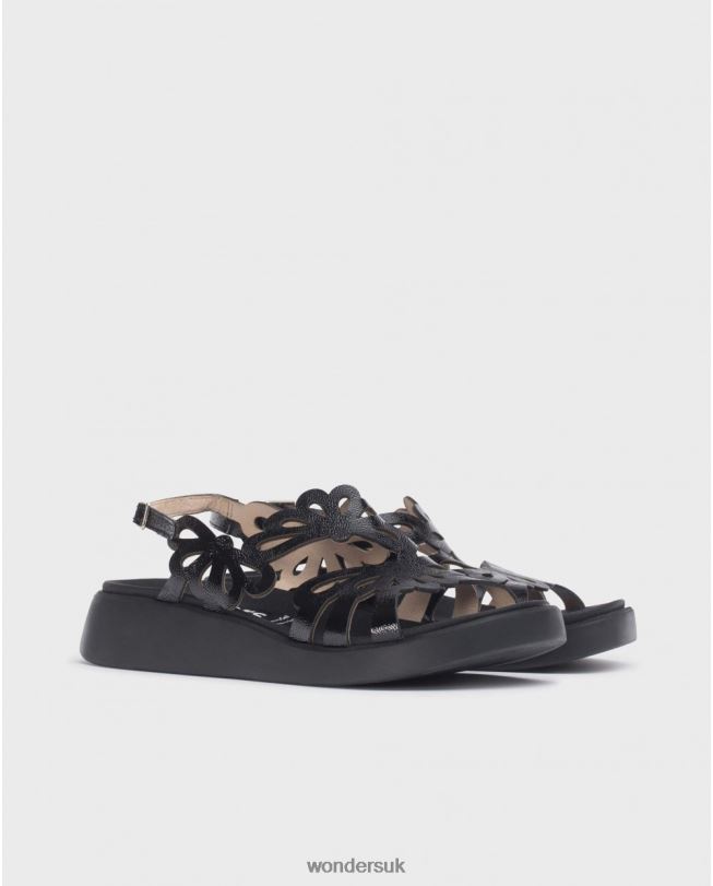 Footwear VZ2PD39 Women Wonders Negro Black Margarita Sandal