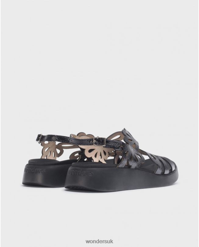 Footwear VZ2PD39 Women Wonders Negro Black Margarita Sandal