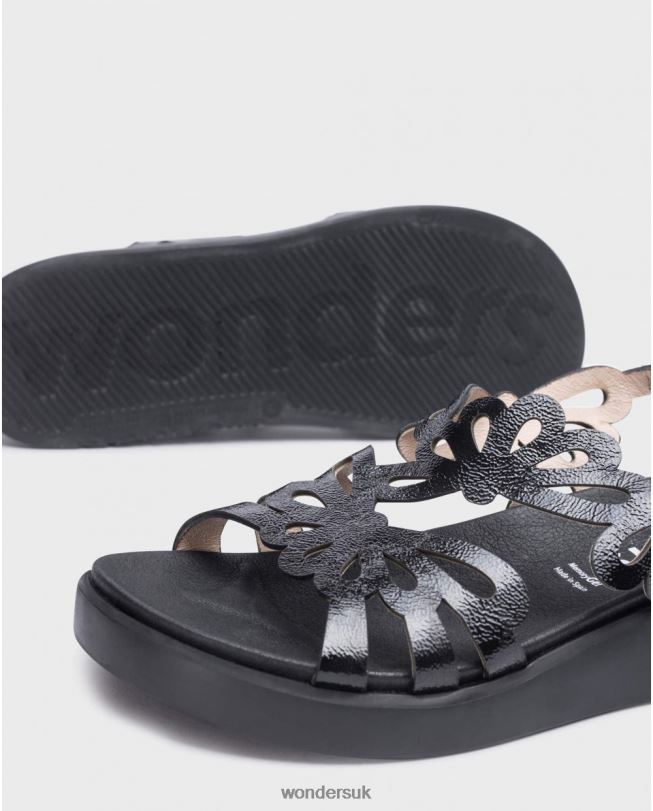 Footwear VZ2PD39 Women Wonders Negro Black Margarita Sandal
