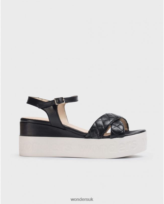Footwear VZ2PD404 Women Wonders Negro Black Doll Sandal