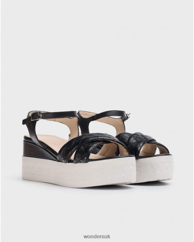 Footwear VZ2PD404 Women Wonders Negro Black Doll Sandal