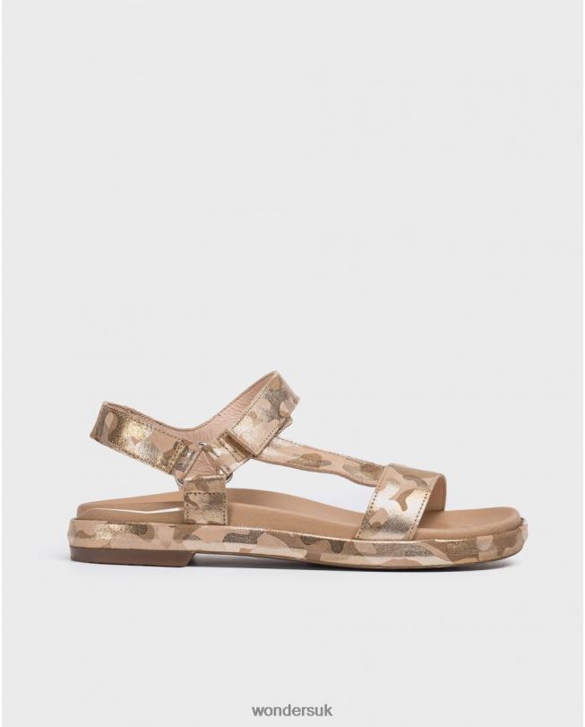 Footwear VZ2PD409 Women Wonders Platino Embossed Bio Sandal