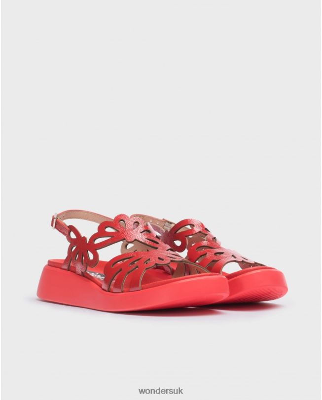 Footwear VZ2PD40 Women Wonders Rojo Red Margarita Sandal