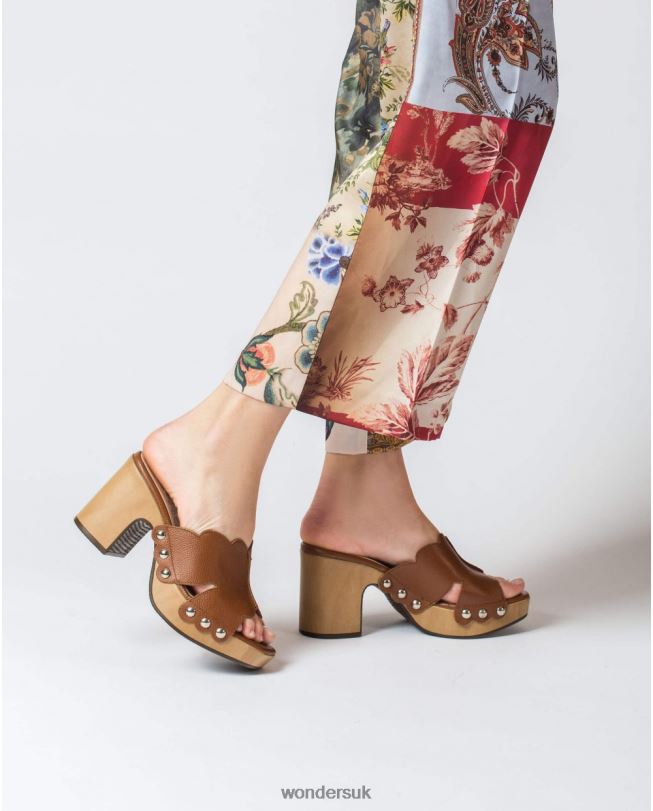 Footwear VZ2PD410 Women Wonders Cuero Cuero Leather Platform Clog