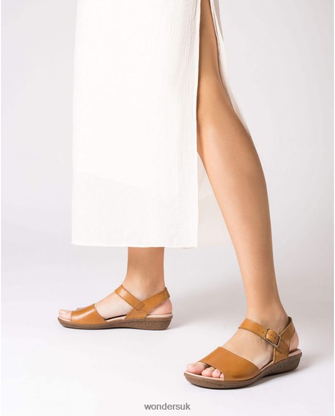 Footwear VZ2PD440 Women Wonders Cuero Flat Leather Sandal