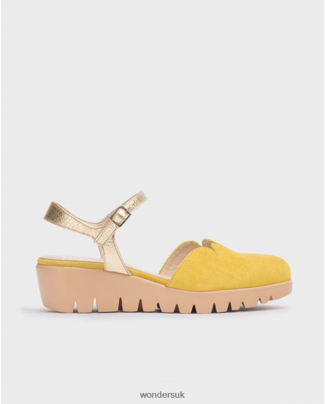 Footwear VZ2PD46 Women Wonders Lima/Gold Lime Green Caravaca Sandal
