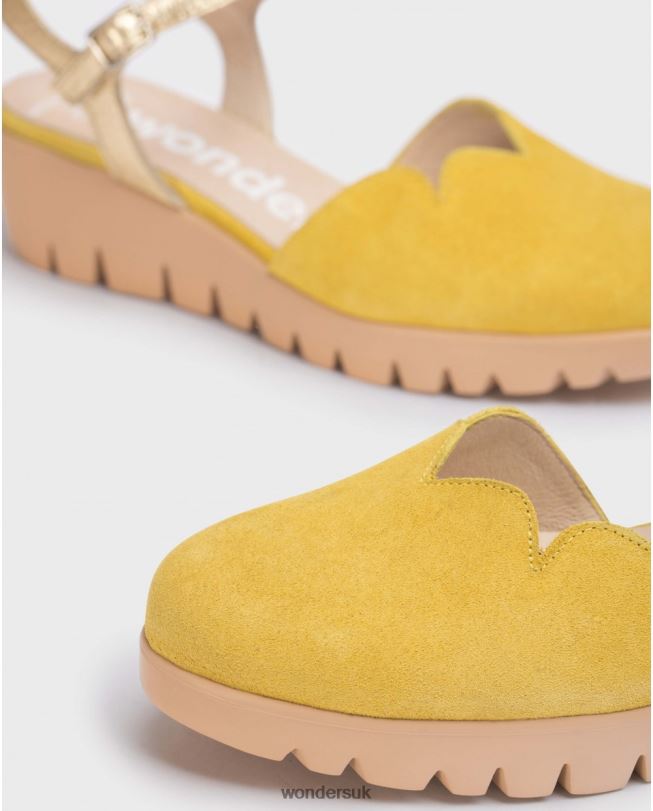 Footwear VZ2PD46 Women Wonders Lima/Gold Lime Green Caravaca Sandal
