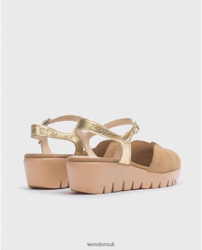 Footwear VZ2PD48 Women Wonders Sand/Gold Brown Caravaca Sandal