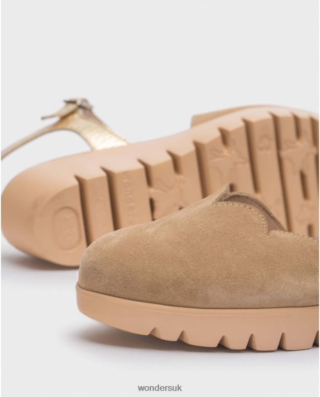 Footwear VZ2PD48 Women Wonders Sand/Gold Brown Caravaca Sandal