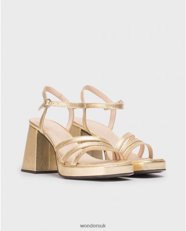 Footwear VZ2PD49 Women Wonders Gold Platinum Love Sandal
