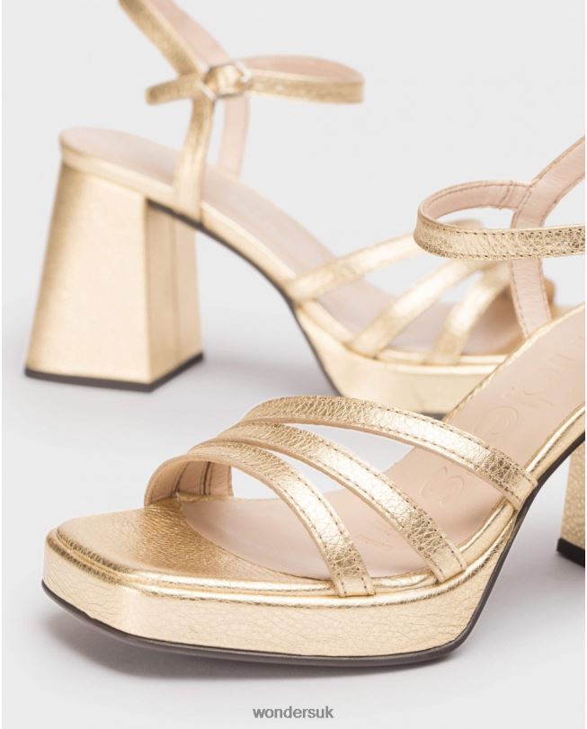 Footwear VZ2PD49 Women Wonders Gold Platinum Love Sandal