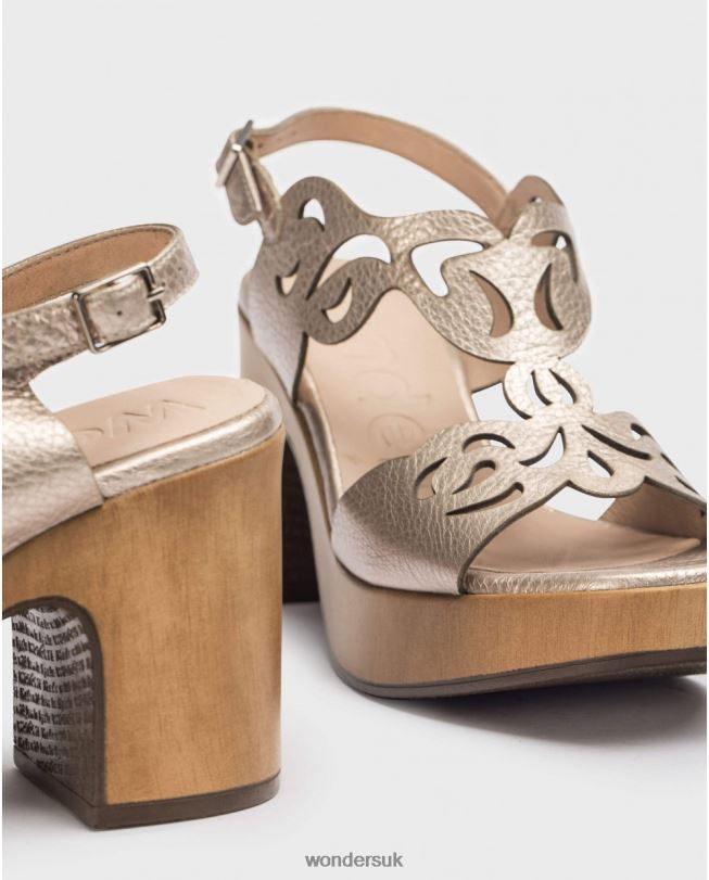 Footwear VZ2PD55 Women Wonders Platino Black Lexi Sandal