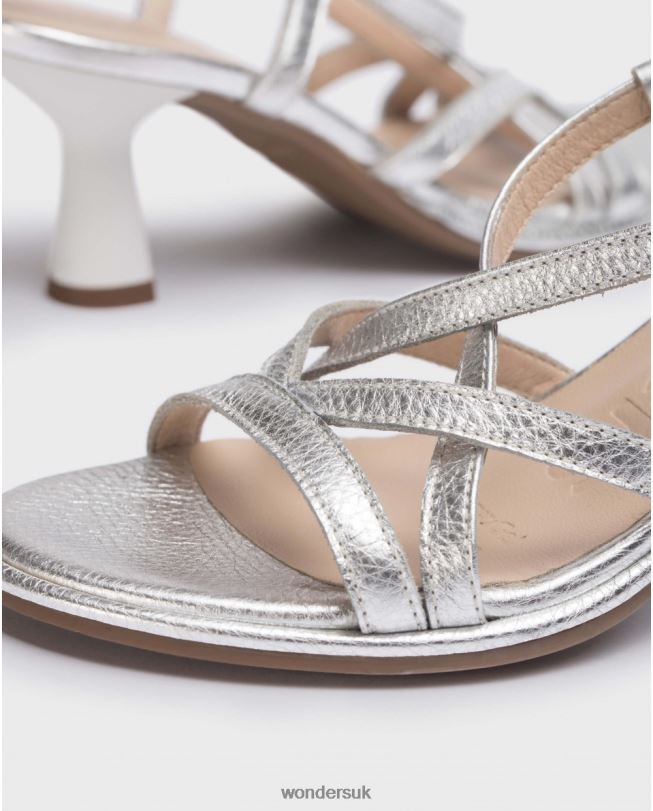 Footwear VZ2PD58 Women Wonders Plata Silver Glow Sandal