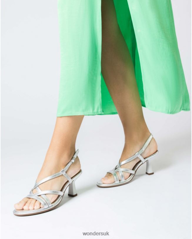 Footwear VZ2PD58 Women Wonders Plata Silver Glow Sandal