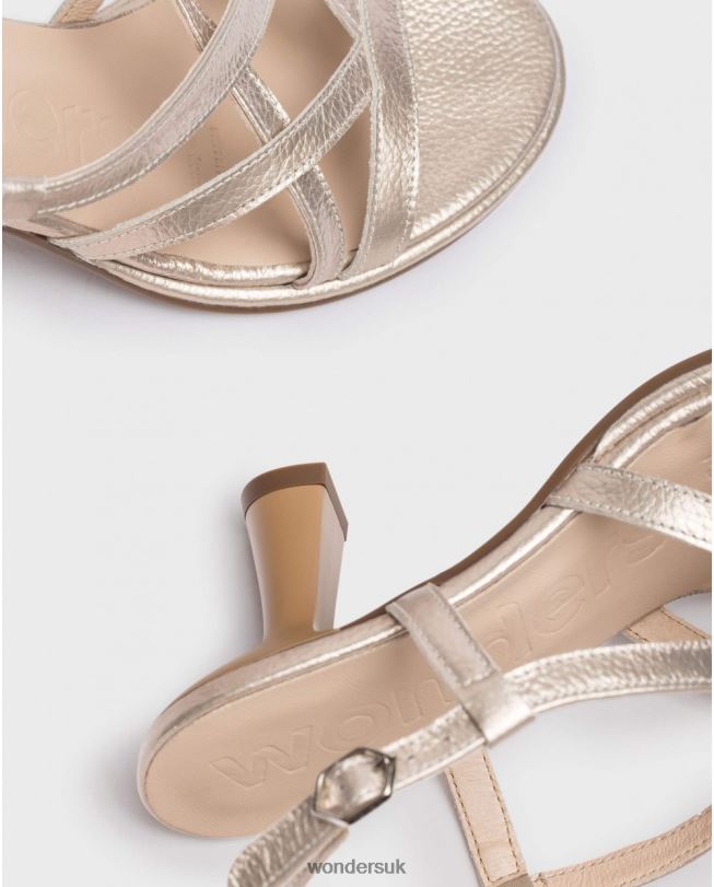 Footwear VZ2PD59 Women Wonders Platino Platium Glow Sandal