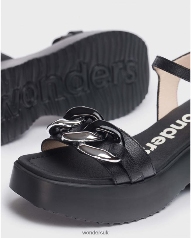 Footwear VZ2PD5 Women Wonders Negro Black Claire Sandal