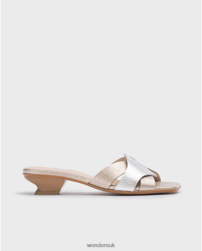 Footwear VZ2PD70 Women Wonders Plati/Plat Silver Mica Mule