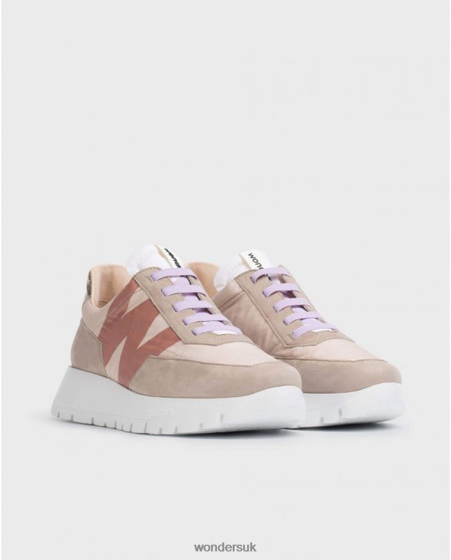 Footwear VZ2PD249 Women Wonders Taupe/Blan Brown Odisei Sneaker