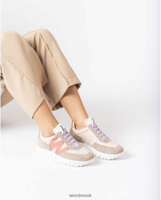 Footwear VZ2PD249 Women Wonders Taupe/Blan Brown Odisei Sneaker