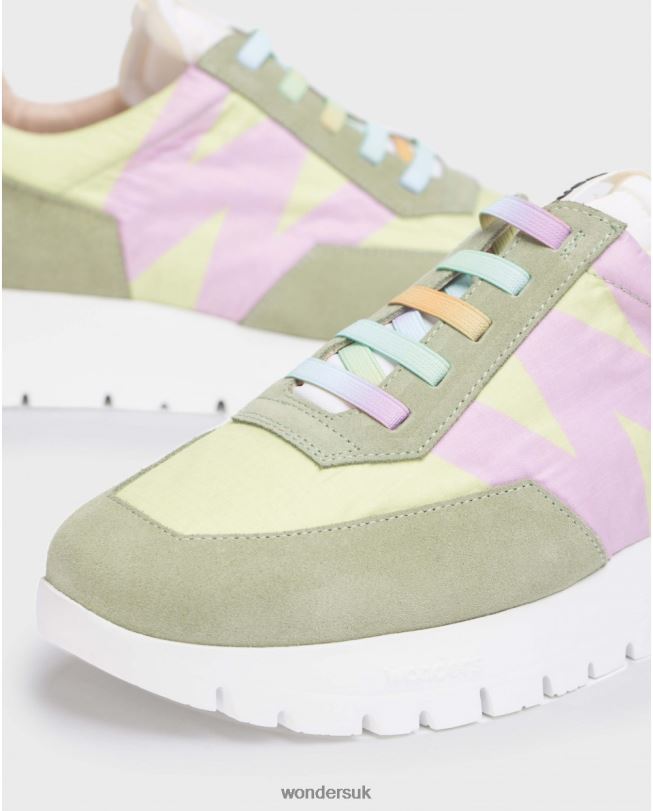 Footwear VZ2PD97 Women Wonders Oil/Lima Green Odisei Sneaker