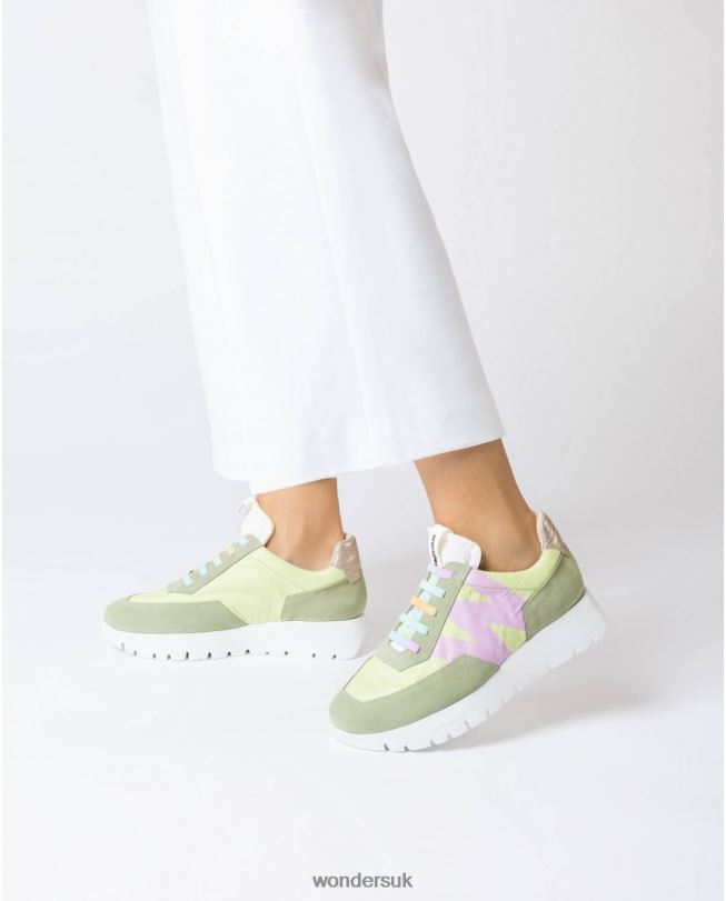 Footwear VZ2PD97 Women Wonders Oil/Lima Green Odisei Sneaker
