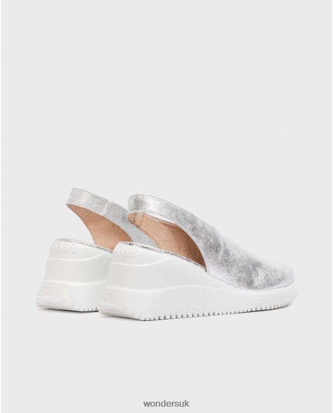 Footwear VZ2PD12 Women Wonders Plata Silver Walter Wedge Shoe