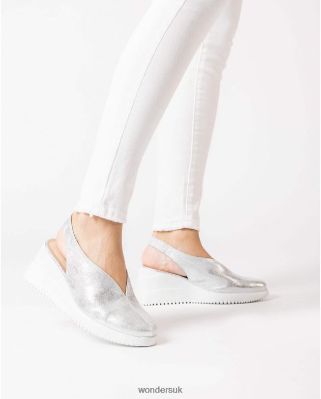 Footwear VZ2PD12 Women Wonders Plata Silver Walter Wedge Shoe