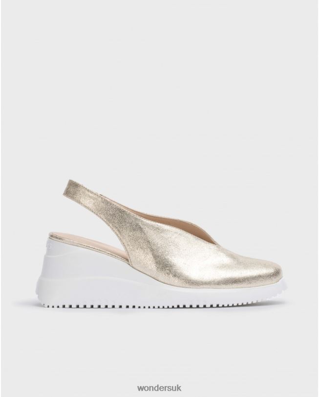 Footwear VZ2PD13 Women Wonders Platino Gold Walter Wedge Shoe