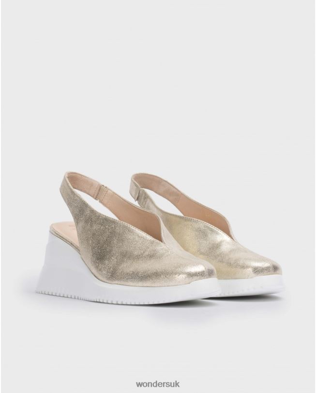 Footwear VZ2PD13 Women Wonders Platino Gold Walter Wedge Shoe