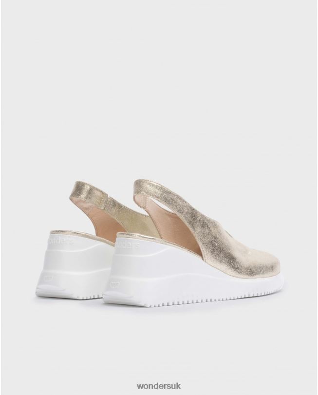 Footwear VZ2PD13 Women Wonders Platino Gold Walter Wedge Shoe